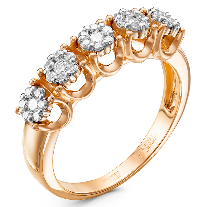 Кольцо, золото, бриллиант, 01-01743-02-001-01-01